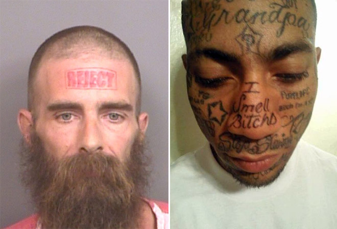 Глупейшие нелепые татуировки на лице, tattoo face