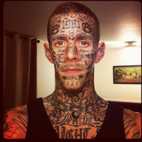 Глупейшие нелепые татуировки на лице, tattoo face