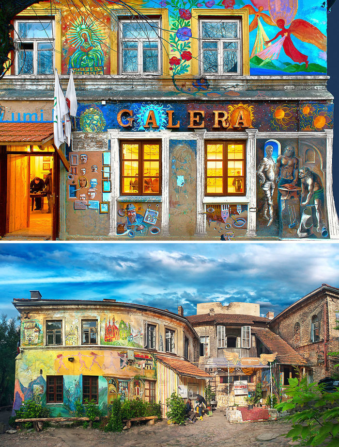 самые красочные дома, яркие здания