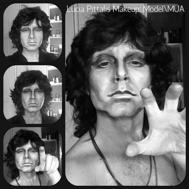 макияж превращается в знаменитых мужчин Голливуда, визажист перевоплощается в мужчин Голливуда, Люсия Питталис, Lucia Pittalis