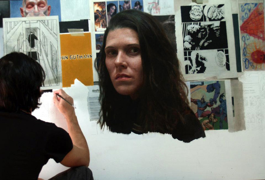 гиперреалистичные портреты, автопортреты, маслом, Элой Моралес, Eloy Morales