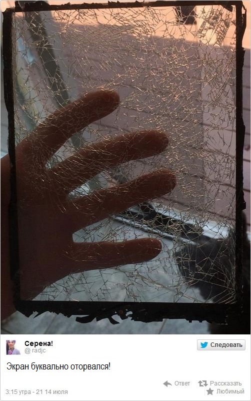 разбила ipad, девушка твиты разбила ipad