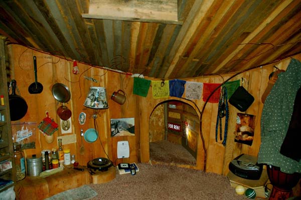 Человек-хоббит, землянка в лесу, Дэн Прайс, Dan Price