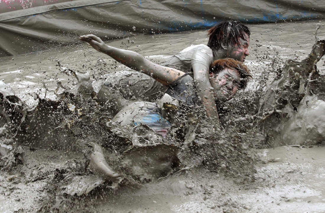 фестиваль грязи Южная Корея, фестиваль грязи 2014, фестиваль грязи Порён,