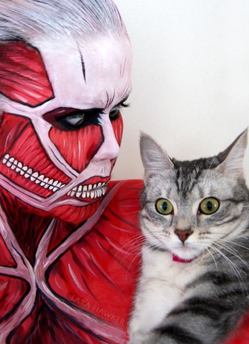 Лара Хокер, Lara Hawker, реалистичный боди-арт