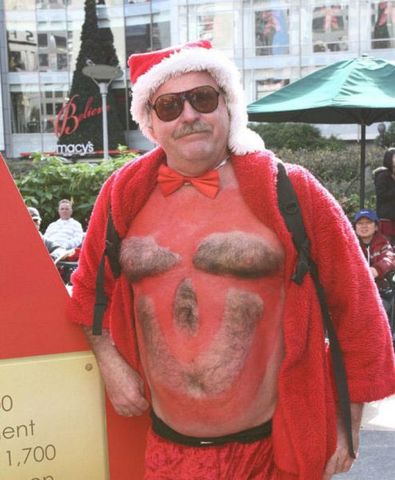 Безумный парад пьяных Санта-Клаусов SantaCon 2014, сантакон 2014, пьяный санта-клаус