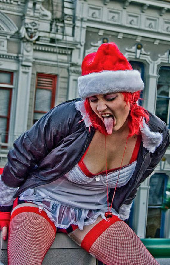 Безумный парад пьяных Санта-Клаусов SantaCon 2014, сантакон 2014, пьяный санта-клаус