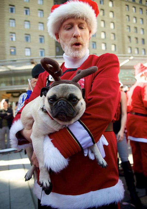 Безумный парад пьяных Санта-Клаусов SantaCon 2014, сантакон 2014, пьяный санта-клаус
