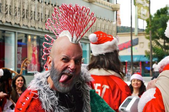 Безумный парад пьяных Санта-Клаусов SantaCon 2014, сантакон 2014, пьяный санта-клаус