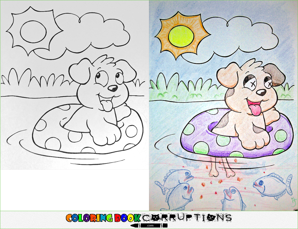 Смешная раскраска, Coloring Book Corruptions, брат  раскраска смешно