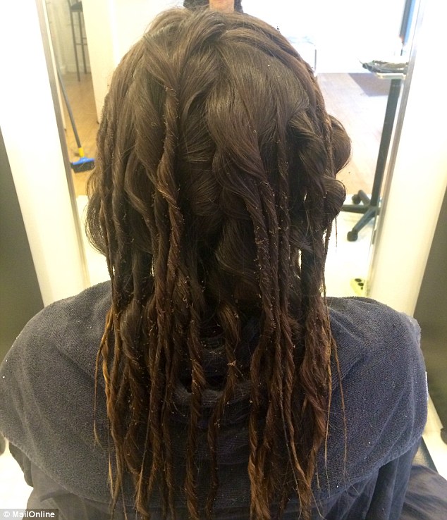 Велатерапия. Волосы до, во время и после того, как их подровняли огнем