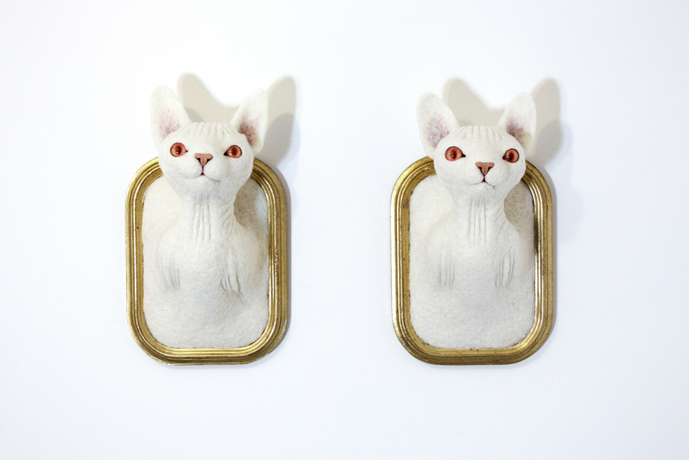 Zoe Williamsскульптуры из фетра, войлочные скульптуры охотничьи трофеи, Зои Уильямс Zoe Williams 