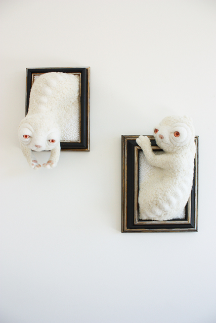 Zoe Williamsскульптуры из фетра, войлочные скульптуры охотничьи трофеи, Зои Уильямс Zoe Williams 