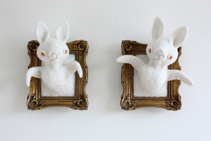 Zoe Williamsскульптуры из фетра, войлочные скульптуры охотничьи трофеи, Зои Уильямс Zoe Williams 