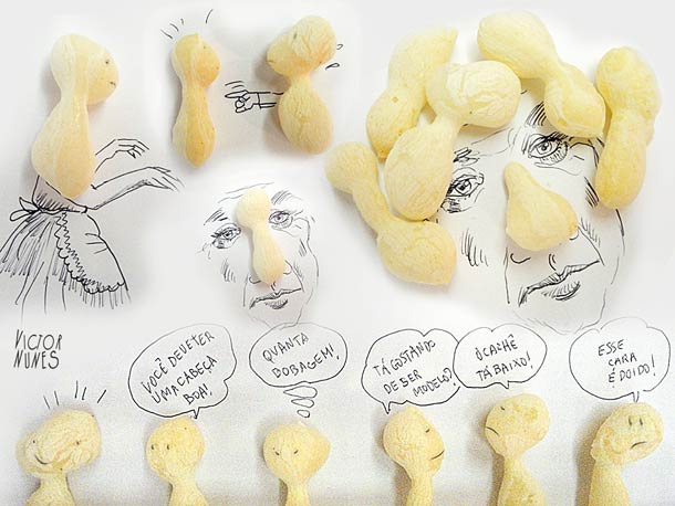 лица, из еды, предметов, Виктора Нуньес , Victor Nunes