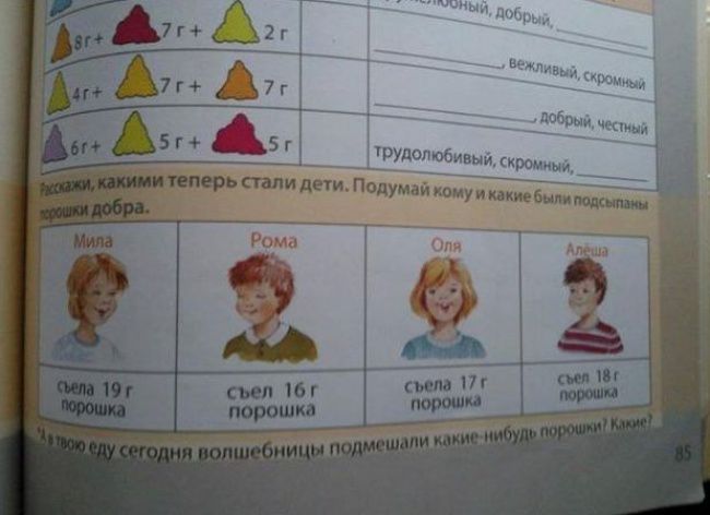маразмы в учебниках для детей, абсурдные задачи в детских учебниках