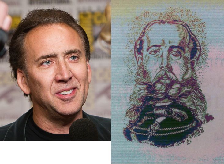 двойники знаменитостей, исторические двойники знаменитостей, голливудские знаменитости исторические личности