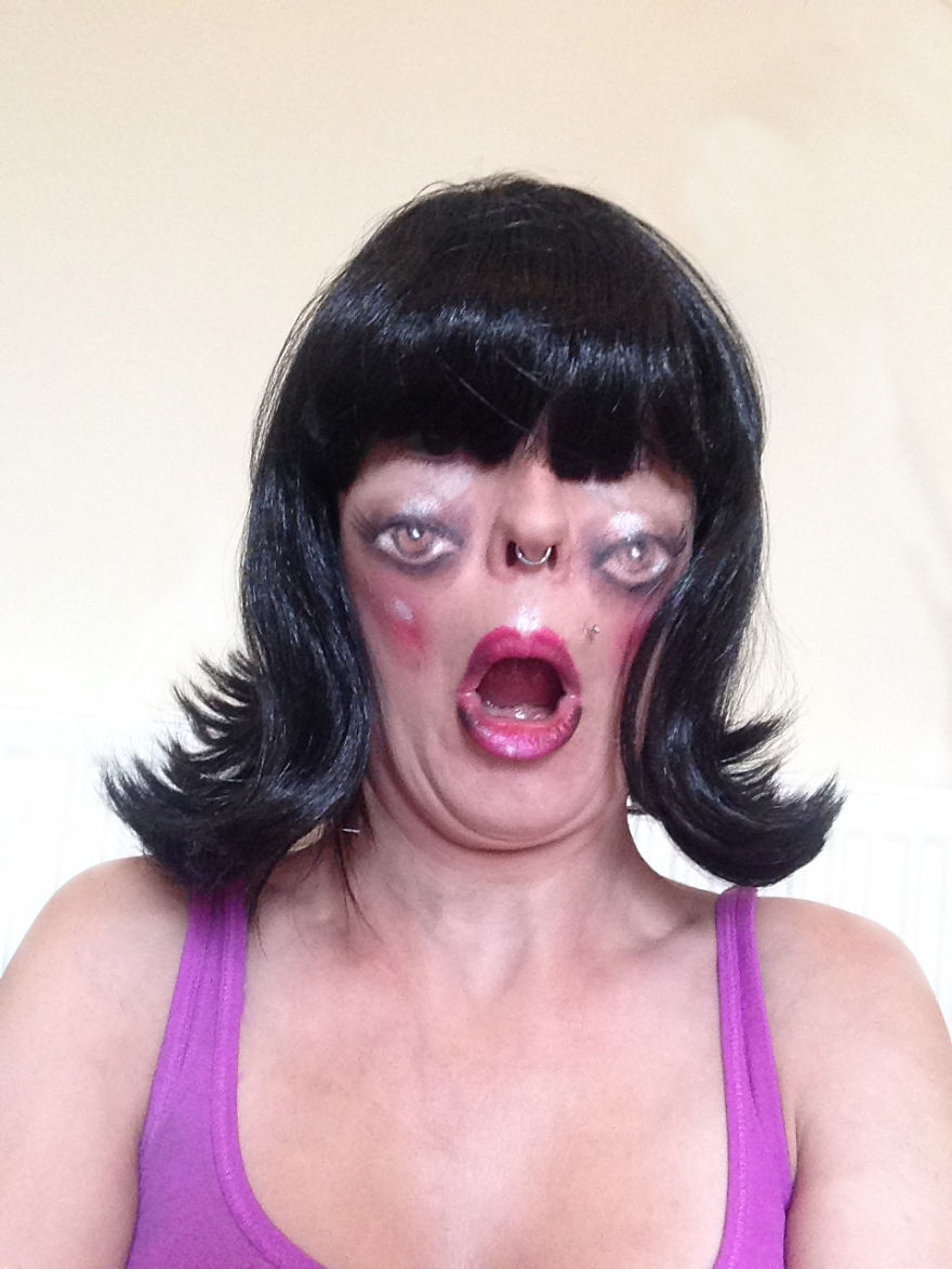 жуткий хэллоуинский макияж, страшный грим