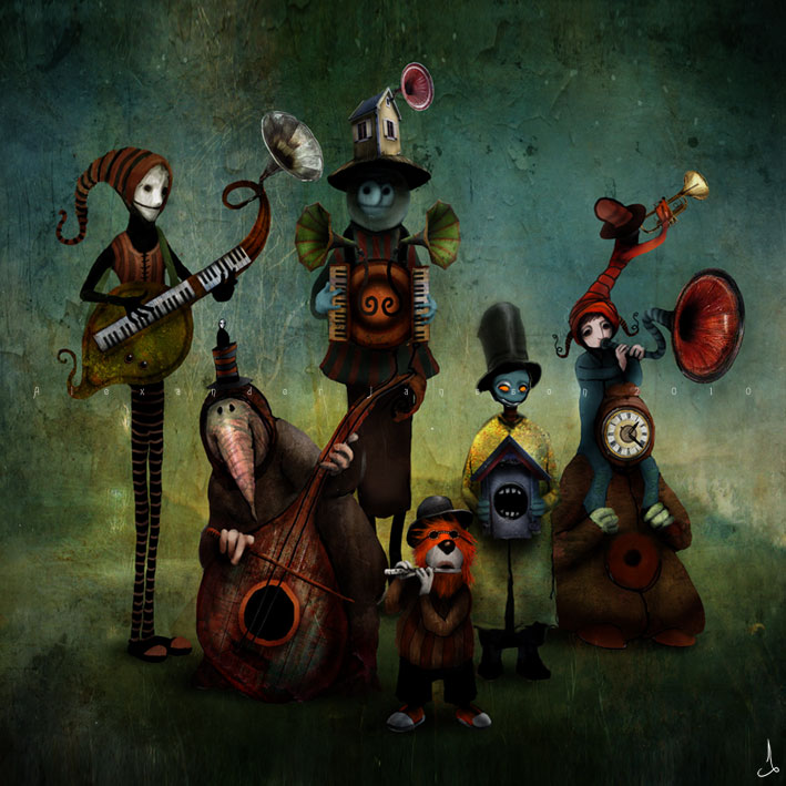 сказки, иллюстраци, мистика, скандинавия,Александр Янссон, Alexander Jansson