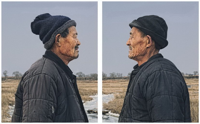 Портреты однояйцевых близнецов в возрасте 50 лет, Такие разные близнецы в фотопроекте  Гао Ронггуо, Identical Twins  Gao Rongguo