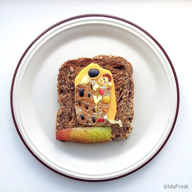 картины на тостах Ида Скивенес, съедобные картины Ида Скивенес