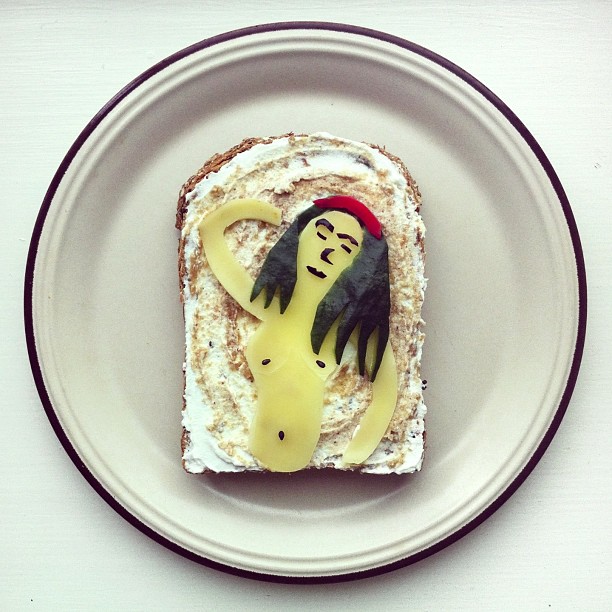 картины на тостах Ида Скивенес, съедобные картины Ида Скивенес