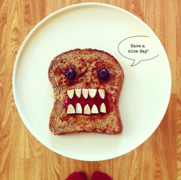 картины на тостах Ида Скивенес, съедобные картины Ида Скивенес