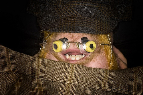 Chinface, глаза на подбородке смешное,глаза на бороде