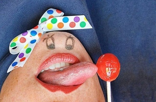 Chinface, глаза на подбородке смешное,глаза на бороде