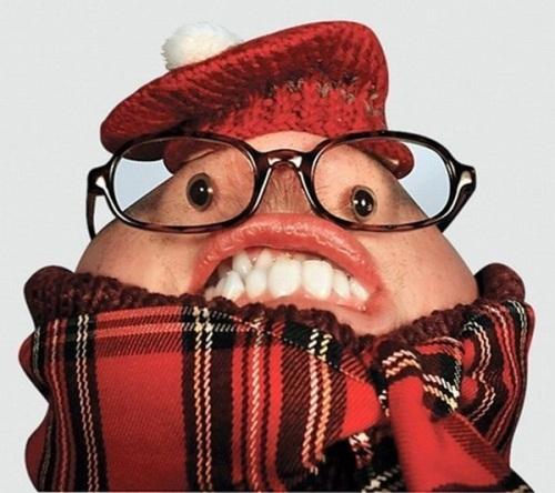 Chinface, глаза на подбородке смешное,глаза на бороде