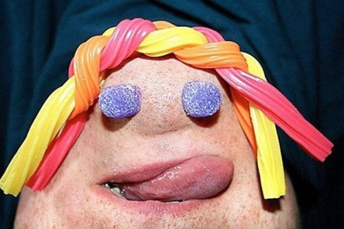 Chinface, глаза на подбородке смешное,глаза на бороде