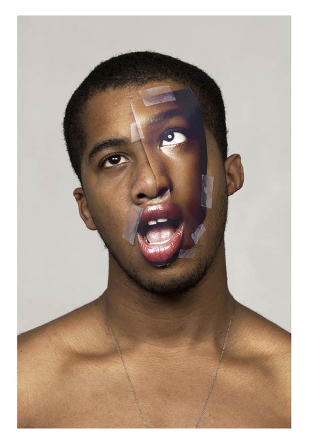 Фотошоп, с помощью скотча, вырезки с журнала, фотографы Бруно Метр, Лоуренс Джинсон