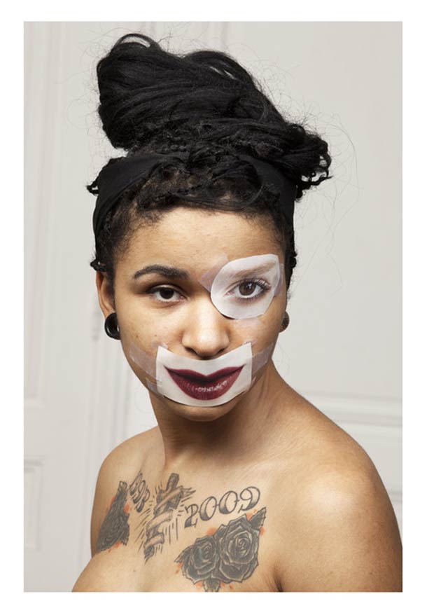 Фотошоп, с помощью скотча, вырезки с журнала, фотографы Бруно Метр, Лоуренс Джинсон