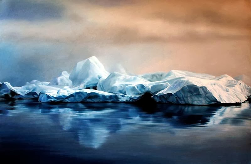Гиперреалистичные картины ледников, нарисованные пальцами картины ледники, картины айсберги, Заря Форман, Zaria Forman, рисует пальцами, Zaria Forman