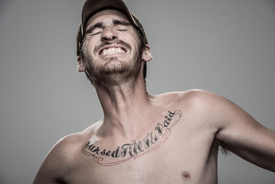 Taser Photoshoot, photographer Patrick Hall, удар электрошокером, лицо электрошокер