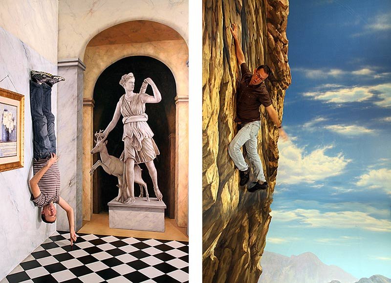 3D? обман зрения, музей, Сеул,Trick Eye Museum)