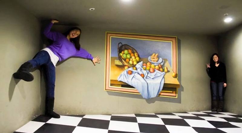 3D? обман зрения, музей, Сеул,Trick Eye Museum)