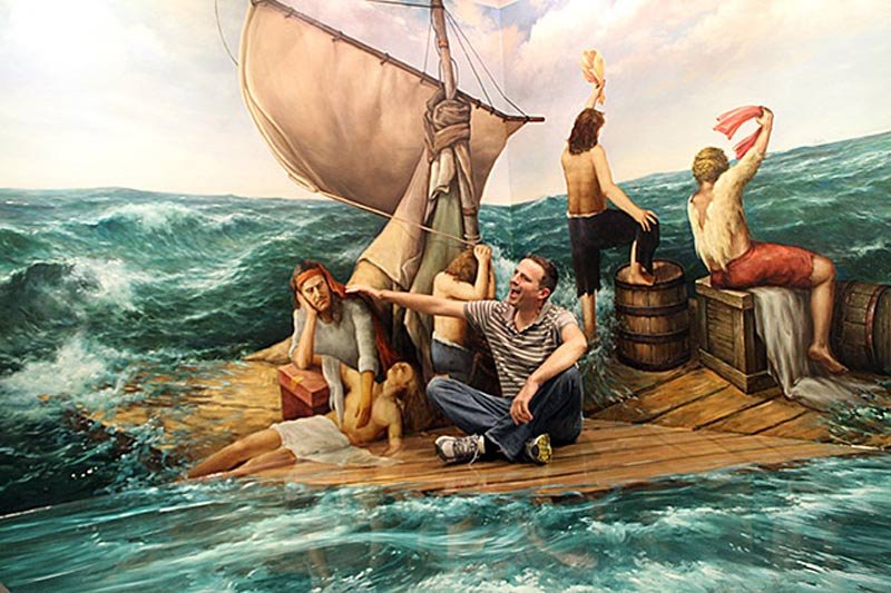 3D? обман зрения, музей, Сеул,Trick Eye Museum)