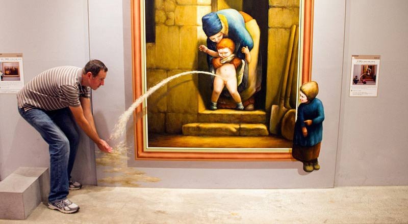 3D? обман зрения, музей, Сеул,Trick Eye Museum)