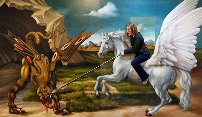 3D? обман зрения, музей, Сеул,Trick Eye Museum)