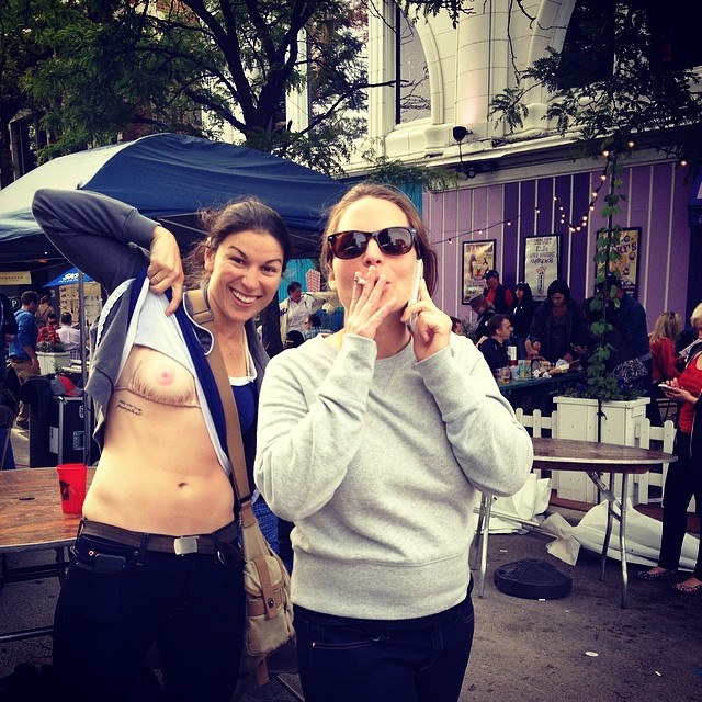 TaTa Top Free The Nipple Robyn Graves and Michelle Lytle, купальник имитирующий грудь