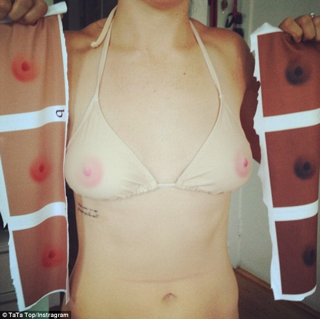 TaTa Top Free The Nipple Robyn Graves and Michelle Lytle, купальник имитирующий грудь