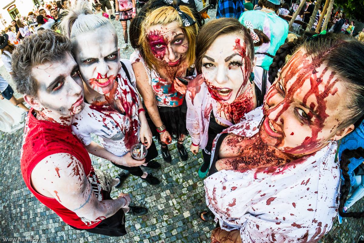 Prague Zombie Walk 2014, king of the zombie, Josef Rarach, парад зомби Прага 2014, Король зомби, Йозеф Рарах