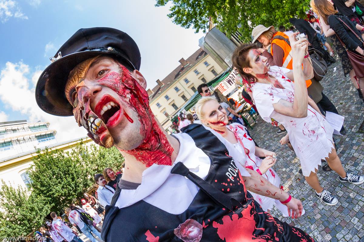 Prague Zombie Walk 2014, king of the zombie, Josef Rarach, парад зомби Прага 2014, Король зомби, Йозеф Рарах