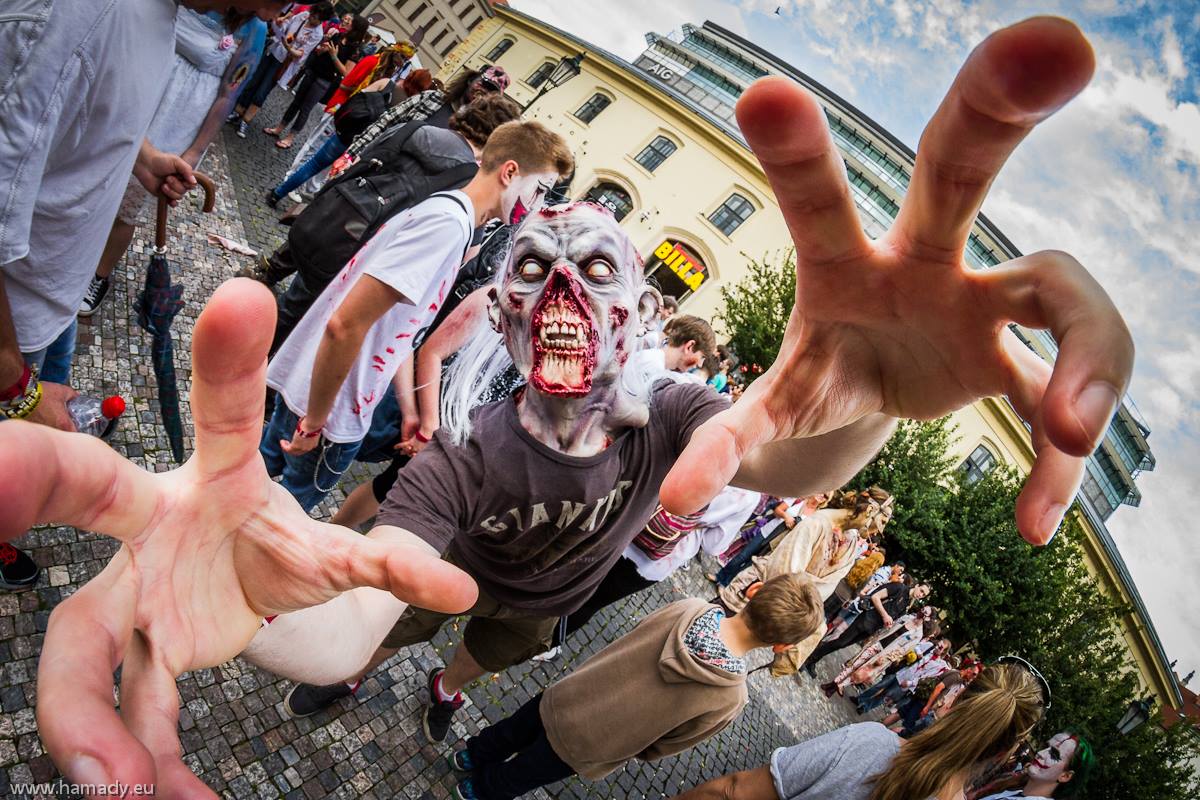 Prague Zombie Walk 2014, king of the zombie, Josef Rarach, парад зомби Прага 2014, Король зомби, Йозеф Рарах