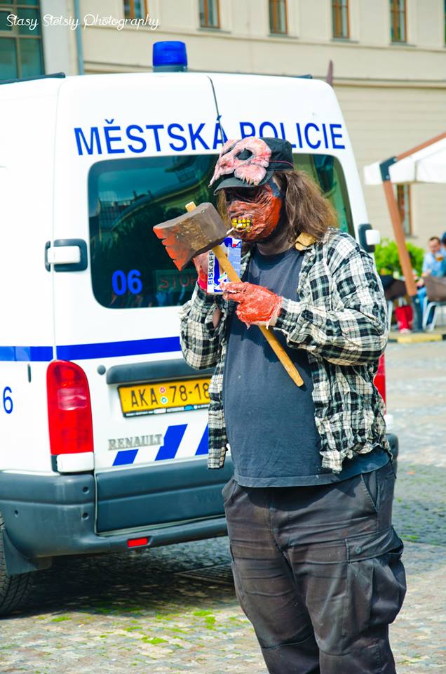 Prague Zombie Walk 2014, king of the zombie, Josef Rarach, парад зомби Прага 2014, Король зомби, Йозеф Рарах
