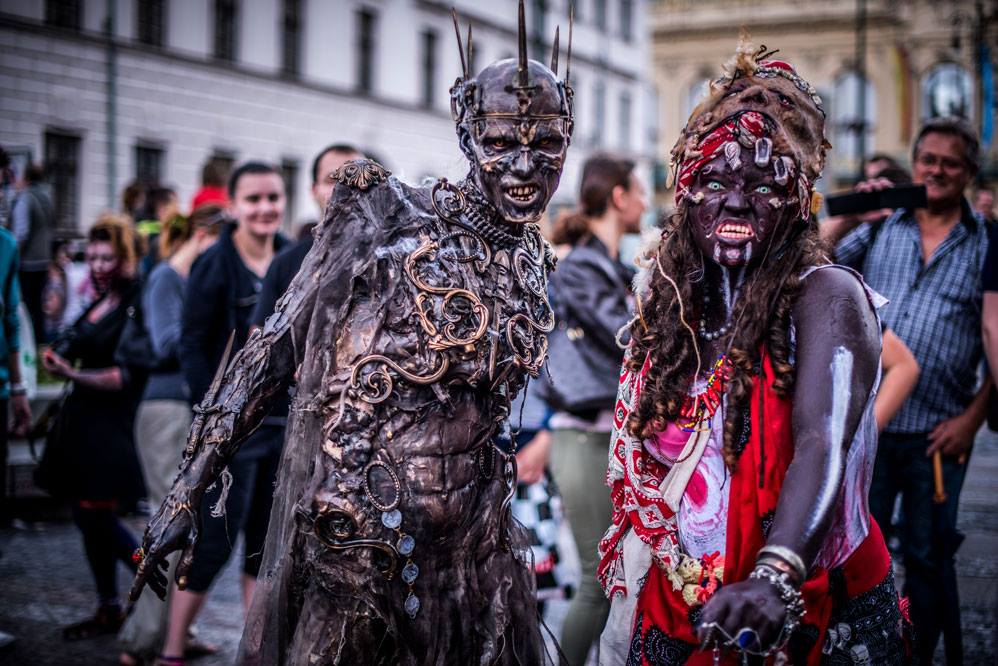Prague Zombie Walk 2014, king of the zombie, Josef Rarach, парад зомби Прага 2014, Король зомби, Йозеф Рарах