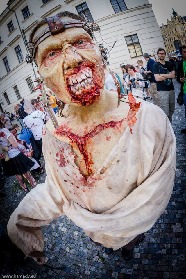 Prague Zombie Walk 2014, king of the zombie, Josef Rarach, парад зомби Прага 2014, Король зомби, Йозеф Рарах