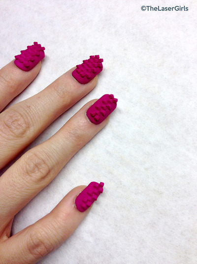 Фактурные, накладные ногти, распечатанные на 3D-принтере