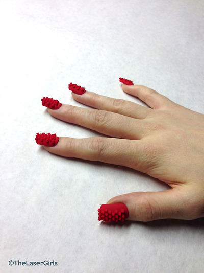 Фактурные, накладные ногти, распечатанные на 3D-принтере